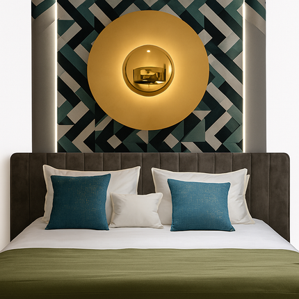 Applique murale LED design disque coloré en métal style Porch Luxury — LZ4X9P2
