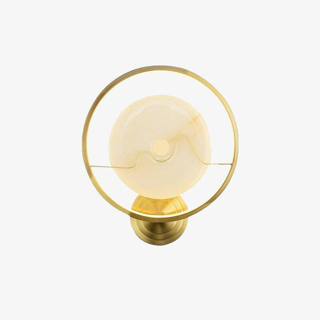 Applique murale design LED en marbre avec cercle doré Luxury