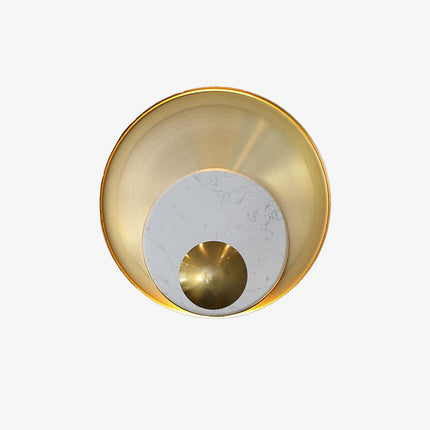 Applique murale LED en marbre et laiton doré design luxe — LZ4X9P2