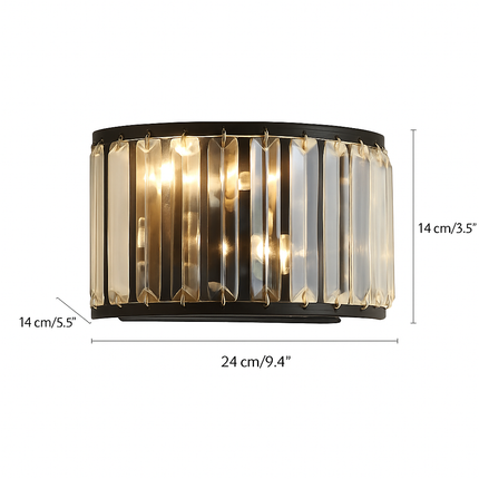 Applique murale LED en verre cristal au style rétro — LZ4X9QJ