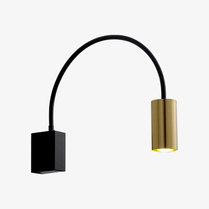 Applique murale LED design demi-cercle noir en métal — LZ4X9T1