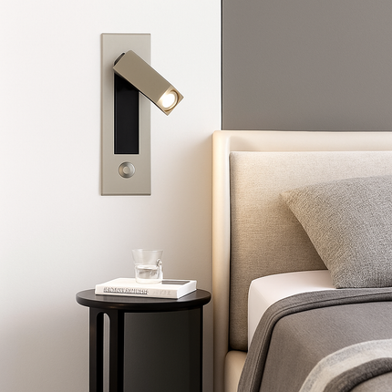 Applique murale carrée avec liseuse LED intégrée — LZ4X9T2