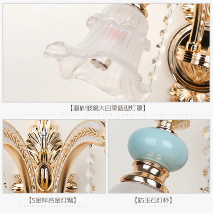 Applique murale LED design nordique en cristal pour intérieur — LZ4X9T2