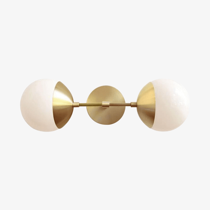 Applique murale dorée avec bras et boule en verre Bean — LZ4X9T2
