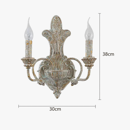 Applique murale double tête en fer style rétro américain — LZ4X9Q2