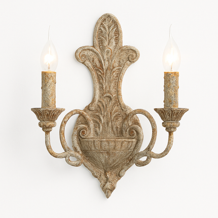 Applique murale double tête en fer style français antique — LZ4X9P2Q