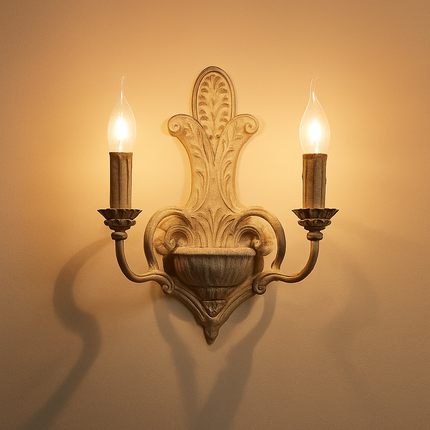 Applique murale double tête en fer style français antique — LZ4X9P2Q
