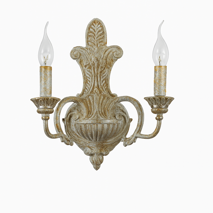Applique murale double tête en fer style français antique — LZ4X9P2Q