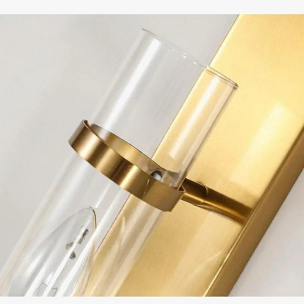 Applique murale en acier inoxydable avec tube en verre — LZ4X9P2