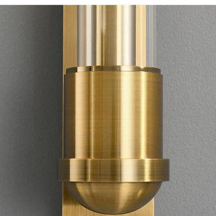 Applique murale en acier inoxydable avec tube en verre — LZ4X9P2