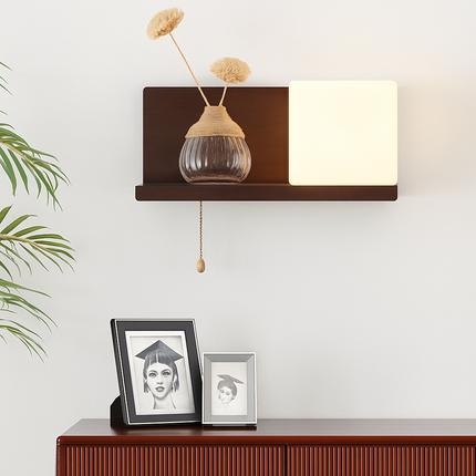 Applique murale en bois avec ampoule LED intégrée pour intérieur — LZ4X9P2