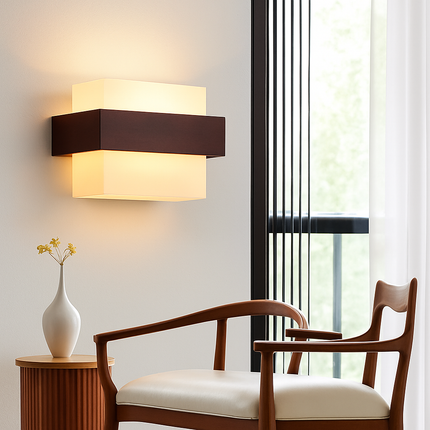 Applique murale en bois avec ampoule LED intégrée pour intérieur — LZ4X9P2