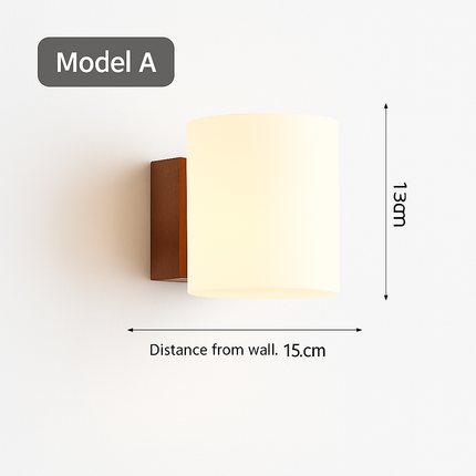 Applique murale en bois avec ampoule LED intégrée pour intérieur — LZ4X9P2