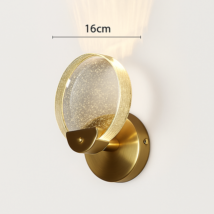 Applique murale en bois cerf avec abat-jour cristal pour villa — LZ4X9T