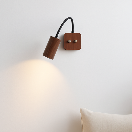 Applique murale en bois de noyer avec interrupteur rotatif pour éclairage intérieur — LZ4X9P