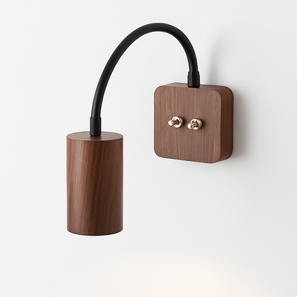 Applique murale en bois de noyer avec interrupteur rotatif pour éclairage intérieur — LZ4X9P