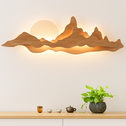 Applique murale en bois au design moderne pour intérieur lumineux — LZ4XJ7Q