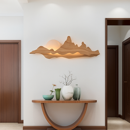 Applique murale en bois au design moderne pour intérieur lumineux — LZ4XJ7Q