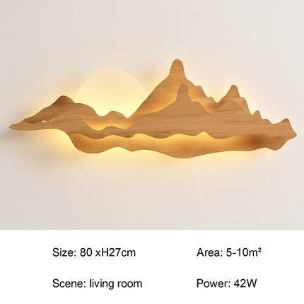 Applique murale en bois au design moderne pour intérieur lumineux — LZ4XJ7Q