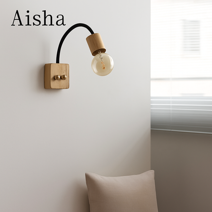 Applique murale en bois au design japonais nordique pour intérieur — LZ4X9M