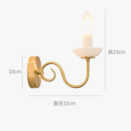 Applique murale en céramique style rétro français avec éclairage LED — LZ4P9XQ