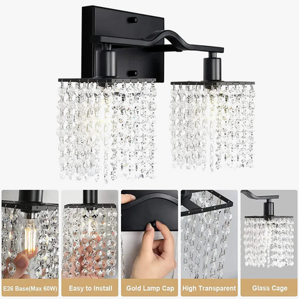 Applique murale moderne en cristal style nordique luxe — LZ4X9Q2
