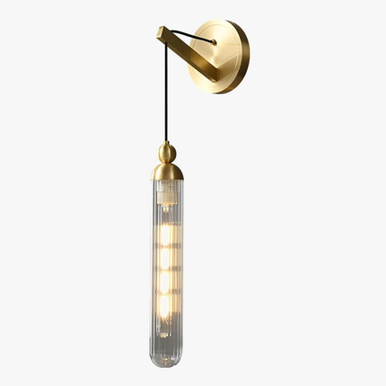 Applique murale en cuivre avec verre transparent et métal — LZ4X9T2