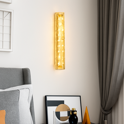 Applique murale en cuivre avec lumière en cristal au design minimaliste — LZ4X9T