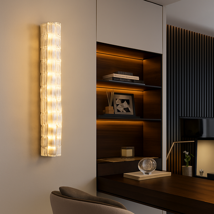 Applique murale en cuivre avec lumière en cristal au design minimaliste — LZ4X9T