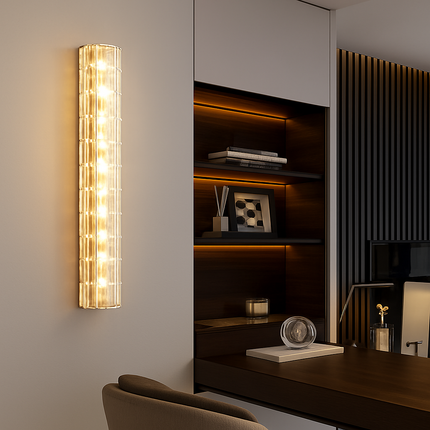 Applique murale en cuivre avec lumière en cristal au design minimaliste — LZ4X9Q2
