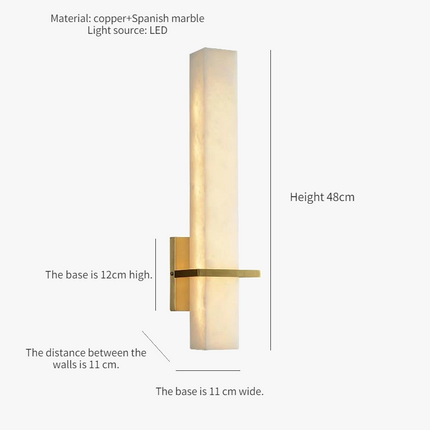 Applique murale LED légère en cuivre au design moderne pour intérieur — LZ4X9P2