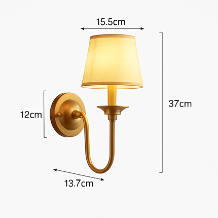 Applique murale en cuivre style nordique classique américain — LZ4X9P2