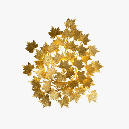 Applique murale design moderne en feuilles d'érable dorées — LZ4X9P2