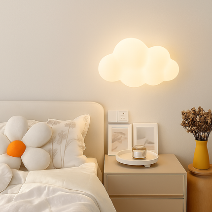 Applique murale nuage blanc pour chambre enfant — LZ4X9QJ
