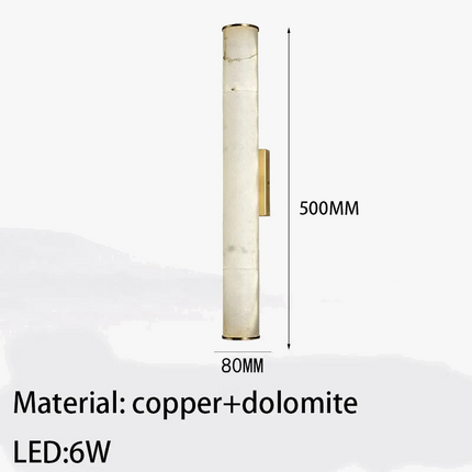 Applique murale en laiton et marbre naturel style art déco — LZ4X9T2