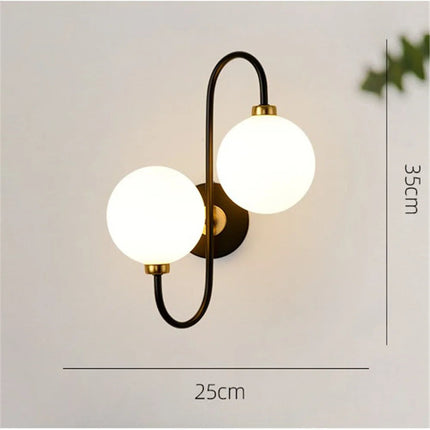 Applique murale moderne en métal et verre style nordique — LZ4X7Q9