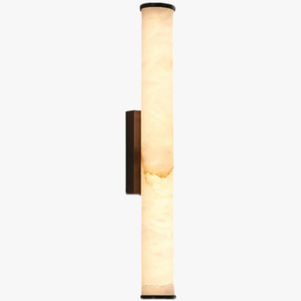 Applique murale en marbre naturel avec éclairage LED et finition cuivre — LZ4P9X2