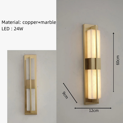 Applique murale en marbre naturel au design élégant pour intérieur moderne — LZ4X9P2