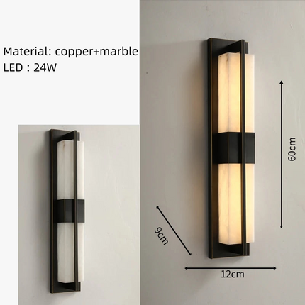 Applique murale en marbre naturel au design élégant pour intérieur moderne — LZ4X9P2
