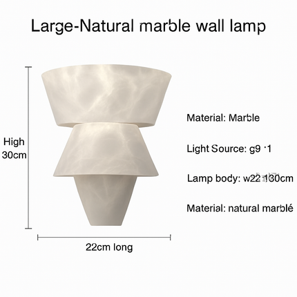 Applique murale décorative en marbre naturel lumineux — LZ4X9JQ