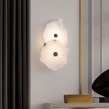 Applique murale haut de gamme en marbre naturel et cuivre design moderne — LZ4X9P2