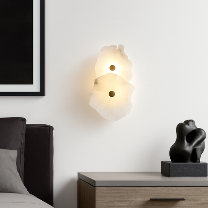 Applique murale haut de gamme en marbre naturel et cuivre design moderne — LZ4X9P2