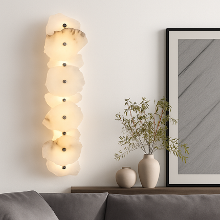 Applique murale haut de gamme en marbre naturel et cuivre design moderne — LZ4X9P2