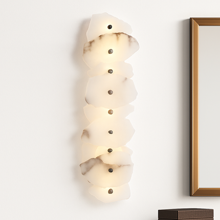 Applique murale haut de gamme en marbre naturel et cuivre design moderne — LZ4X9P2