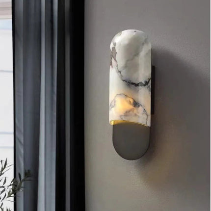 Applique murale LED créative avec abat-jour style chinois en marbre — LZ4X9P2