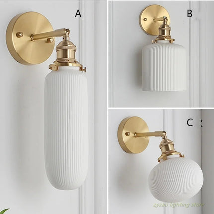 Applique murale en porcelaine blanche au design nordique élégant — LZ4QX9