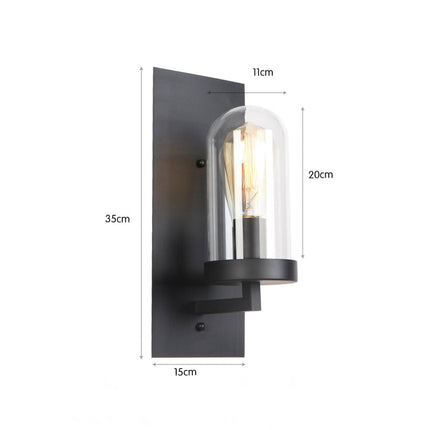 Applique murale en verre arrondi style American Loft — LZ4X9P