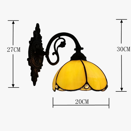 Applique murale en verre courbé style méditerranéen pour intérieur chaleureux — LZ4X9P2