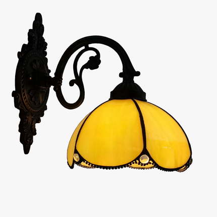 Applique murale en verre courbé style méditerranéen pour intérieur chaleureux — LZ4X9P2