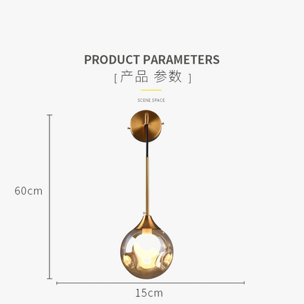 Applique murale en verre au design élégant pour éclairage raffiné — LZ4X9Q2